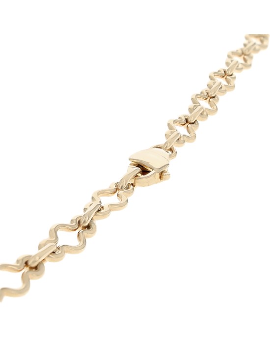 Eyelet Motif Link Chain Necklace